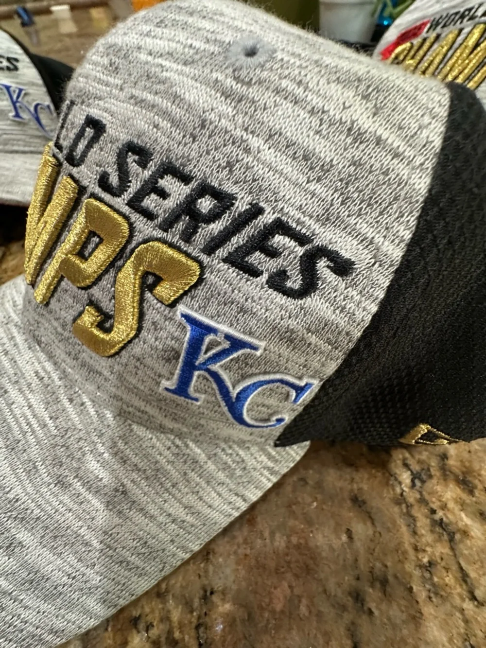 3 Pack KC Kansas City Royals New Era 39THIRTY 2015 World Series Baseball Hats
